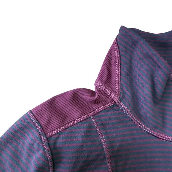 Lululemon Star Runner Pullover Top Rulu Lace 1/2 Zip Gym Sz 2 Plum - Picture 5 of 10